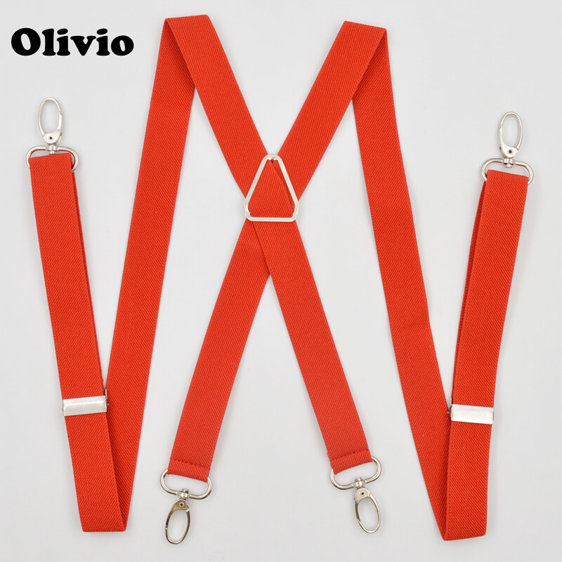 Férfi harisnyatartók széles X hátsó 4 erős akasztóval 2,5 cm-es női nadrág állítható elasztikus nadrágtartó pántokkal szürke sötétkék