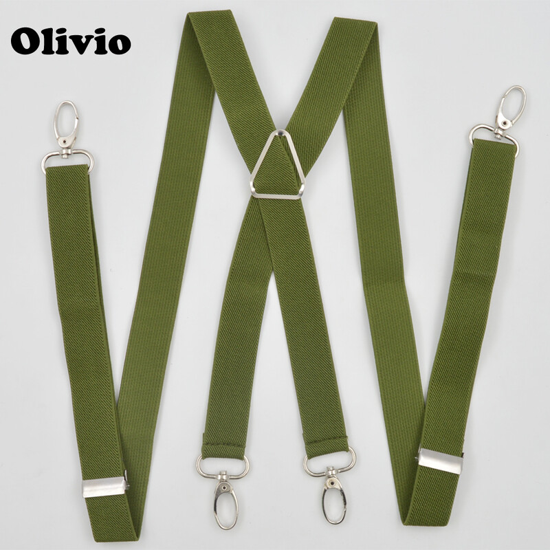 Férfi harisnyatartók széles X hátsó 4 erős akasztóval 2,5 cm-es női nadrág állítható elasztikus nadrágtartó pántokkal szürke sötétkék