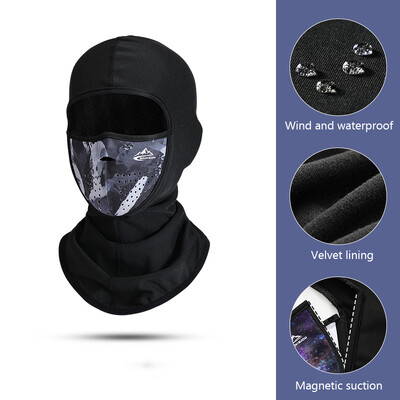 Új téli női símaszk férfi sportkerékpározás síelés szélvédelem arcvédő nyak plüss fejpántos hegymászó maszk