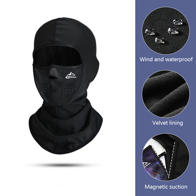 Új téli női símaszk férfi sportkerékpározás síelés szélvédelem arcvédő nyak plüss fejpántos hegymászó maszk