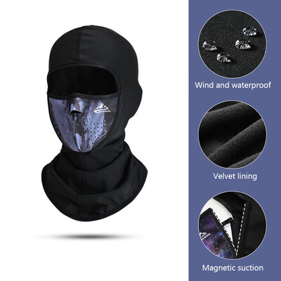 Új téli női símaszk férfi sportkerékpározás síelés szélvédelem arcvédő nyak plüss fejpántos hegymászó maszk