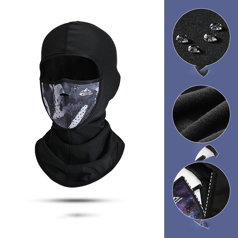 Új téli női símaszk férfi sportkerékpározás síelés szélvédelem arcvédő nyak plüss fejpántos hegymászó maszk