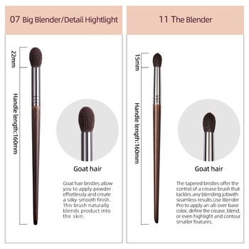 Bethy Beauty 10 τμχ Eye Shadow Eyeliner Blender Λεπτομέρεια Short Shader Eyelid Cream Επαγγελματικό Σετ πινέλου ομορφιάς