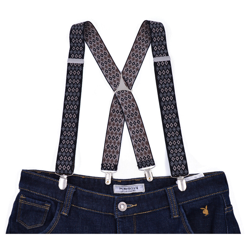 Masszív nagy nadrágtartók nagy Férfi Állítható Elasztikus X Hátsó Nadrág Női Nadrágtartó 3,5 cm Clipek szürke sötétkék fekete