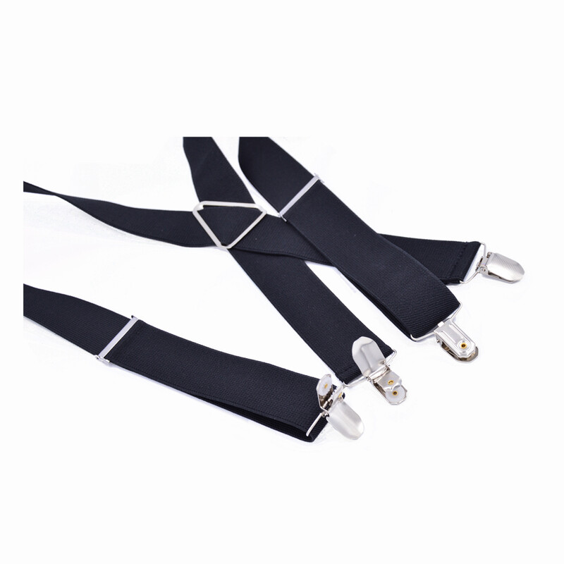 Masszív nagy nadrágtartók nagy Férfi Állítható Elasztikus X Hátsó Nadrág Női Nadrágtartó 3,5 cm Clipek szürke sötétkék fekete