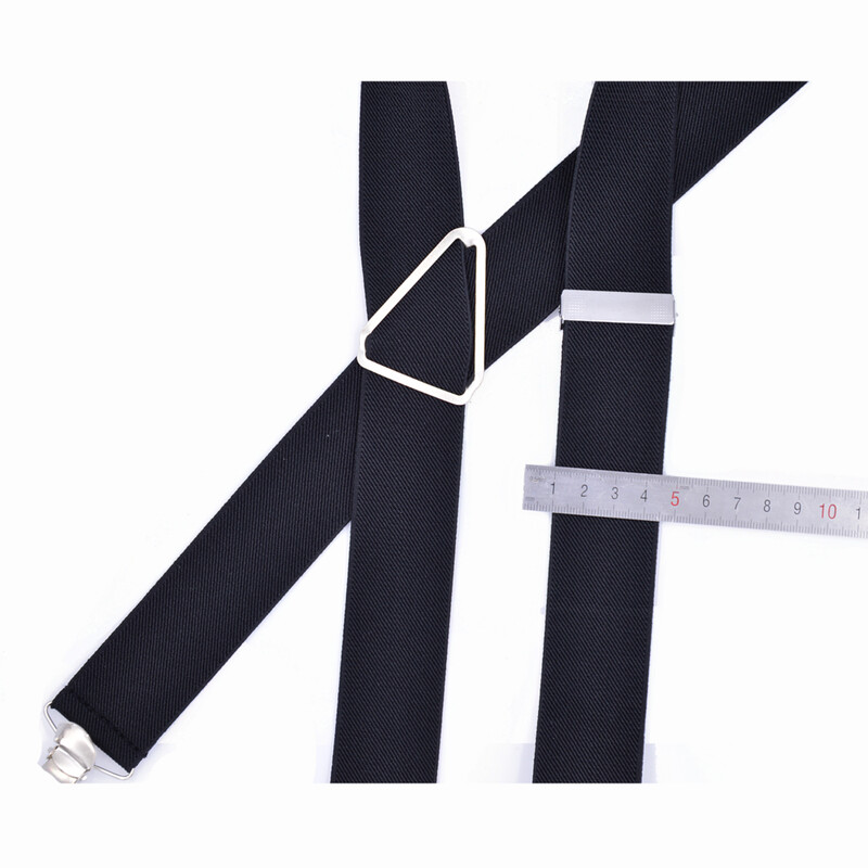 Masszív nagy nadrágtartók nagy Férfi Állítható Elasztikus X Hátsó Nadrág Női Nadrágtartó 3,5 cm Clipek szürke sötétkék fekete