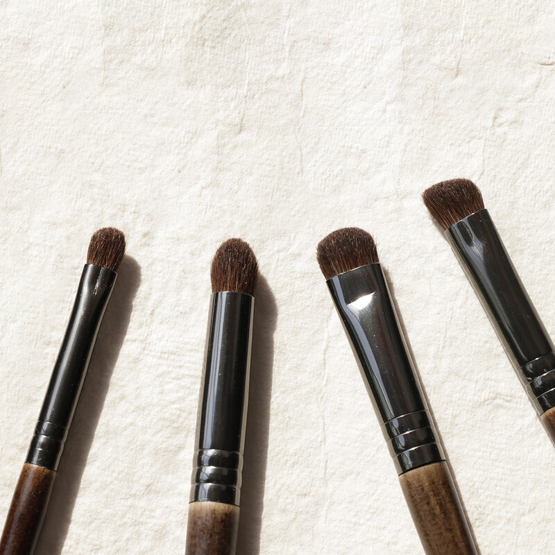 OVW sminkecsetek 4 db-os szemsmink ecset készlet szemhéjfesték keverő szemöldökkefe Lószőr kozmetikai eszközök