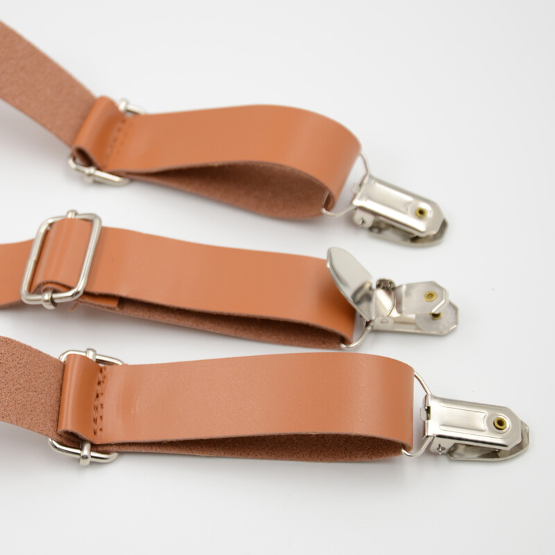 Kiváló minőségű pu bőr harisnyatartó nőknek Barna és fekete nadrágtartó 25mm széles férfi harisnyatartó férfiaknak 120cm