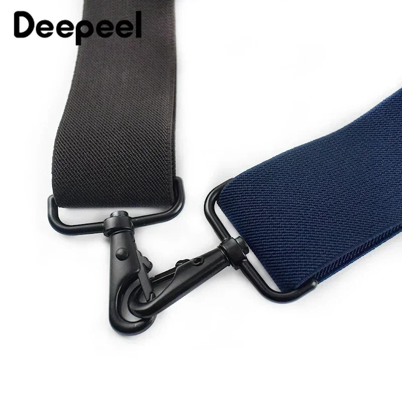 1db Deepeel 5*120cm új divatos széles férfi függőnadrág fekete horogcsattal 4 kapcsos sztreccs férfi Jockstrap munkamerevítő tartozék