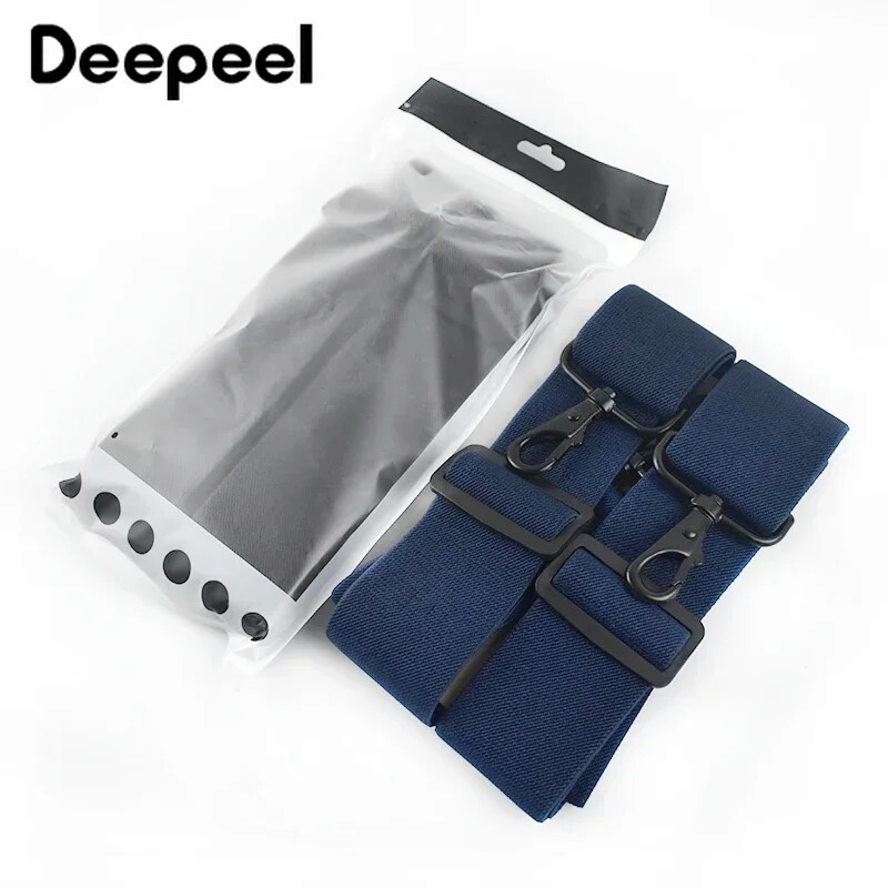 1db Deepeel 5*120cm új divatos széles férfi függőnadrág fekete horogcsattal 4 kapcsos sztreccs férfi Jockstrap munkamerevítő tartozék