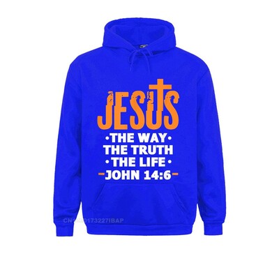 Ježišova cesta, pravda, život, Ján 14 6, kresťanský biblický verš, mikina s kapucňou, oblečenie na jeseň, módne trendy, ženy, anglický štýl