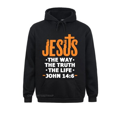 Ježišova cesta, pravda, život, Ján 14 6, kresťanský biblický verš, mikina s kapucňou, oblečenie na jeseň, módne trendy, ženy, anglický štýl