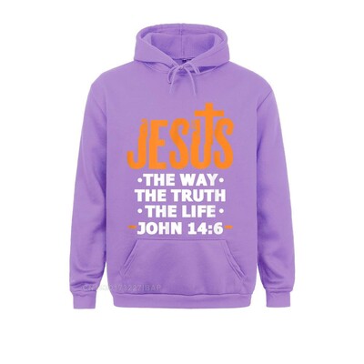 Ježišova cesta, pravda, život, Ján 14 6, kresťanský biblický verš, mikina s kapucňou, oblečenie na jeseň, módne trendy, ženy, anglický štýl