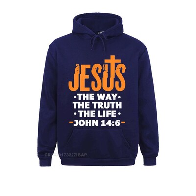 Ježišova cesta, pravda, život, Ján 14 6, kresťanský biblický verš, mikina s kapucňou, oblečenie na jeseň, módne trendy, ženy, anglický štýl