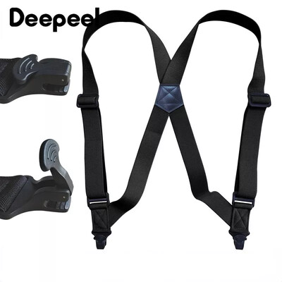 Deepeel 3,8*125 cm modes vīriešu bikšturi Pieaugušajiem 2 Clips Side Plastmasas Bikšturi Siksna jostai Krekls Bikses Sukares Vīriešu Jockstrap