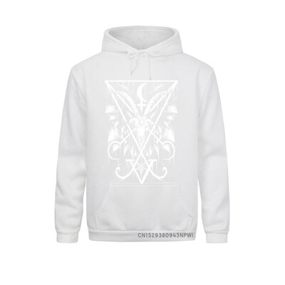 Apdrukāti džemperi vīriešiem Lucifer un Baphomet pulovers, pielāgots kostīms Hip Hop kapuces Ziemassvētku dāvanu apģērbs