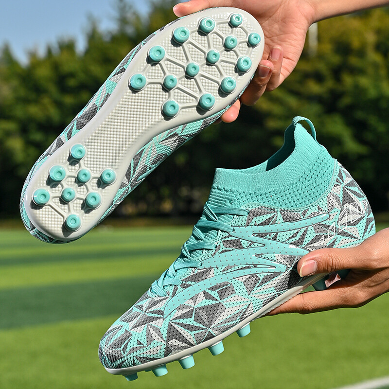 2024. gada vīriešu futbola apavi ar augstu augšdaļu, elpojoši TF/FG futbola zābaki, zāle, neslīdoši treniņi, āra sporta apavi