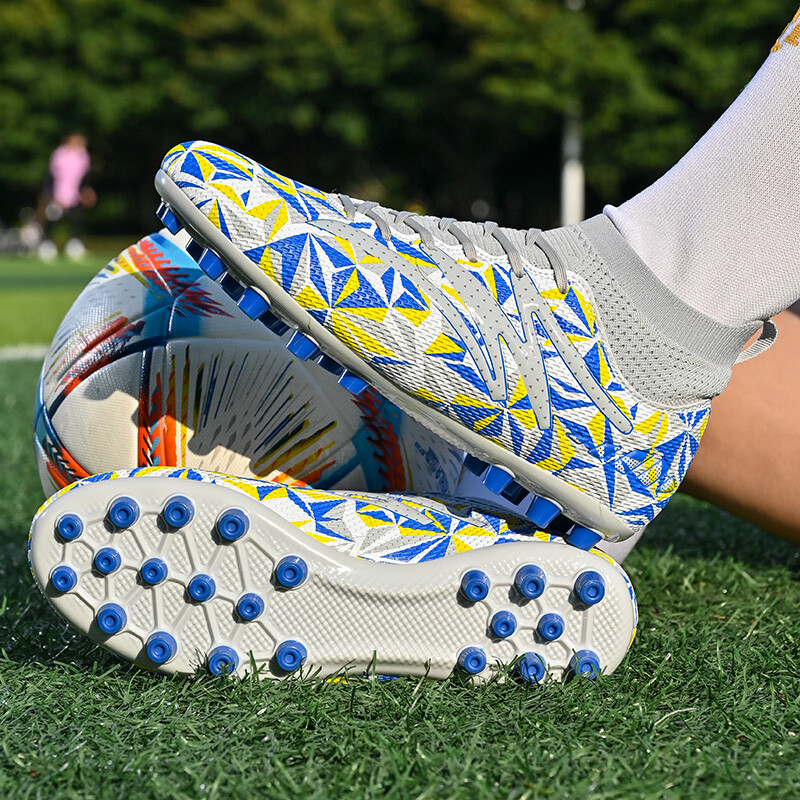 2024. gada vīriešu futbola apavi ar augstu augšdaļu, elpojoši TF/FG futbola zābaki, zāle, neslīdoši treniņi, āra sporta apavi