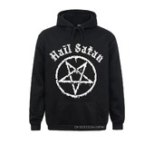 Hail Satan kapucnis Pentagram Rock Goth Unholy Satanic Punk Emo Alternatív Ajándék Top Divat Utcai ruházat Pullover Homme