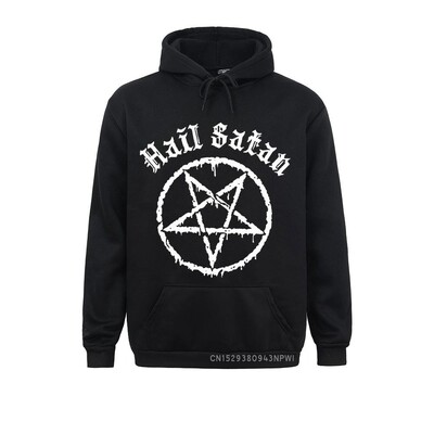 Hail Satan Hoodie Pentagram Rock Goth Unholy Satanic Punk Emo Alternative Gift Top Fashion Streetwear Pullover Homme