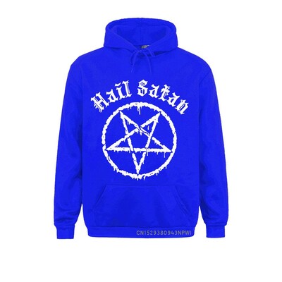 Hail Satan kapucnis Pentagram Rock Goth Unholy Satanic Punk Emo Alternatív Ajándék Top Divat Utcai ruházat Pullover Homme