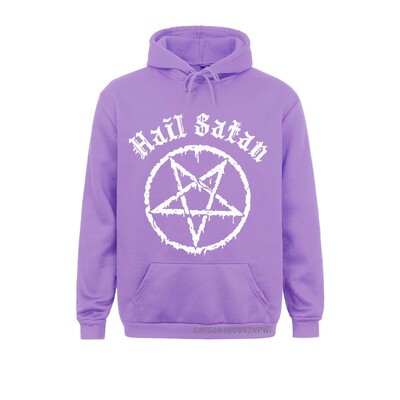 Hail Satan kapucnis Pentagram Rock Goth Unholy Satanic Punk Emo Alternatív Ajándék Top Divat Utcai ruházat Pullover Homme