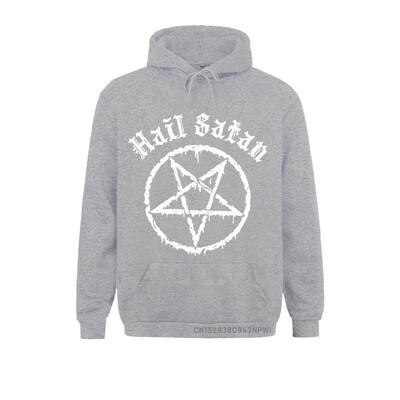 Hail Satan kapucnis Pentagram Rock Goth Unholy Satanic Punk Emo Alternatív Ajándék Top Divat Utcai ruházat Pullover Homme