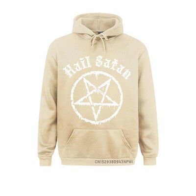 Hail Satan kapucnis Pentagram Rock Goth Unholy Satanic Punk Emo Alternatív Ajándék Top Divat Utcai ruházat Pullover Homme