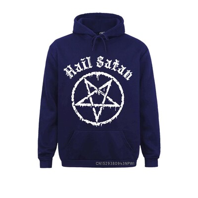Hail Satan kapucnis Pentagram Rock Goth Unholy Satanic Punk Emo Alternatív Ajándék Top Divat Utcai ruházat Pullover Homme