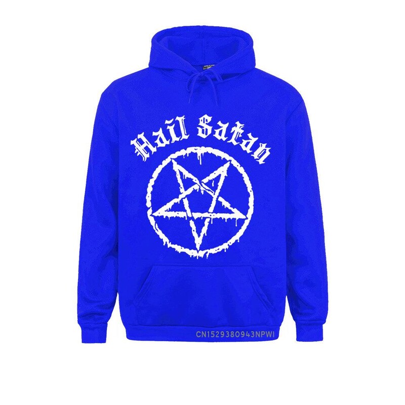Hail Satan kapucnis Pentagram Rock Goth Unholy Satanic Punk Emo Alternatív Ajándék Top Divat Utcai ruházat Pullover Homme