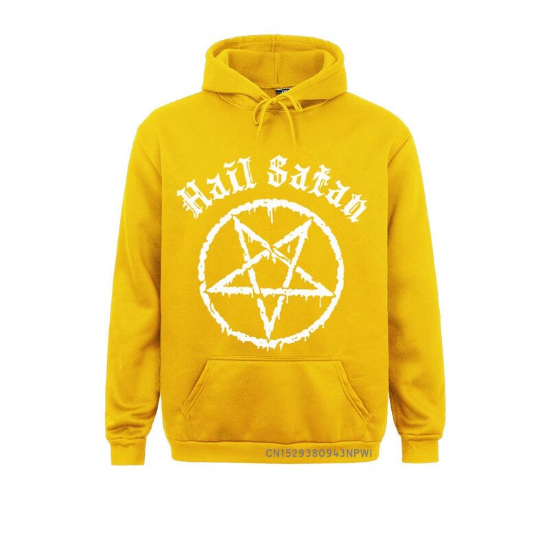 Hail Satan kapucnis Pentagram Rock Goth Unholy Satanic Punk Emo Alternatív Ajándék Top Divat Utcai ruházat Pullover Homme