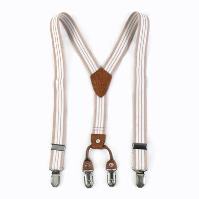 1Gb Deepeel 2,5*75cm Bērnu svītraini 4 Clip Y-formas piekariņi zēniem un meitenēm elastība Jockstrap bikses pakaramais vīrietis