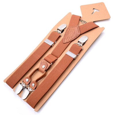 1Gb Deepeel 2,5*75cm Bērnu svītraini 4 Clip Y-formas piekariņi zēniem un meitenēm elastība Jockstrap bikses pakaramais vīrietis