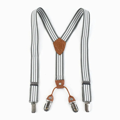 1Gb Deepeel 2,5*75cm Bērnu svītraini 4 Clip Y-formas piekariņi zēniem un meitenēm elastība Jockstrap bikses pakaramais vīrietis