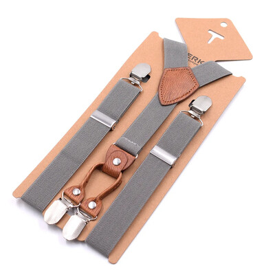 1Gb Deepeel 2,5*75cm Bērnu svītraini 4 Clip Y-formas piekariņi zēniem un meitenēm elastība Jockstrap bikses pakaramais vīrietis