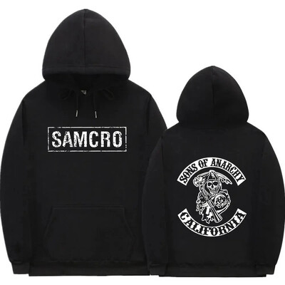 Mikina s kapucňou s obojstrannou potlačou 2024 Mikina s kapucňou „Sons of Chaos“ SAMCRO pánske a dámske módne svetre Mikiny s kapucňou Ležérne mikiny s kapucňou