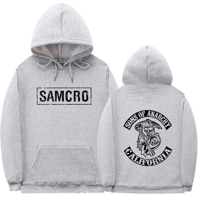 Mikina s kapucňou s obojstrannou potlačou 2024 Mikina s kapucňou „Sons of Chaos“ SAMCRO pánske a dámske módne svetre Mikiny s kapucňou Ležérne mikiny s kapucňou