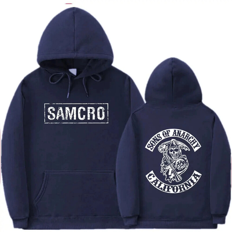 Mikina s kapucňou s obojstrannou potlačou 2024 Mikina s kapucňou „Sons of Chaos“ SAMCRO pánske a dámske módne svetre Mikiny s kapucňou Ležérne mikiny s kapucňou