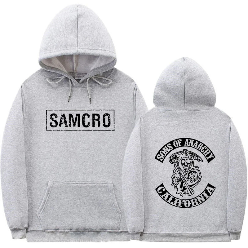 Mikina s kapucňou s obojstrannou potlačou 2024 Mikina s kapucňou „Sons of Chaos“ SAMCRO pánske a dámske módne svetre Mikiny s kapucňou Ležérne mikiny s kapucňou