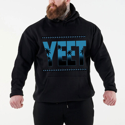 2024. aasta sügis/talv uus kuulus maadleja Jey Uso Yeet meeste must kapuutsiga tänavaspordi vabaaja pullover