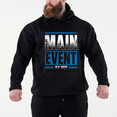 2024. aasta sügis/talv uus kuulus maadleja Jey Uso Yeet meeste must kapuutsiga tänavaspordi vabaaja pullover