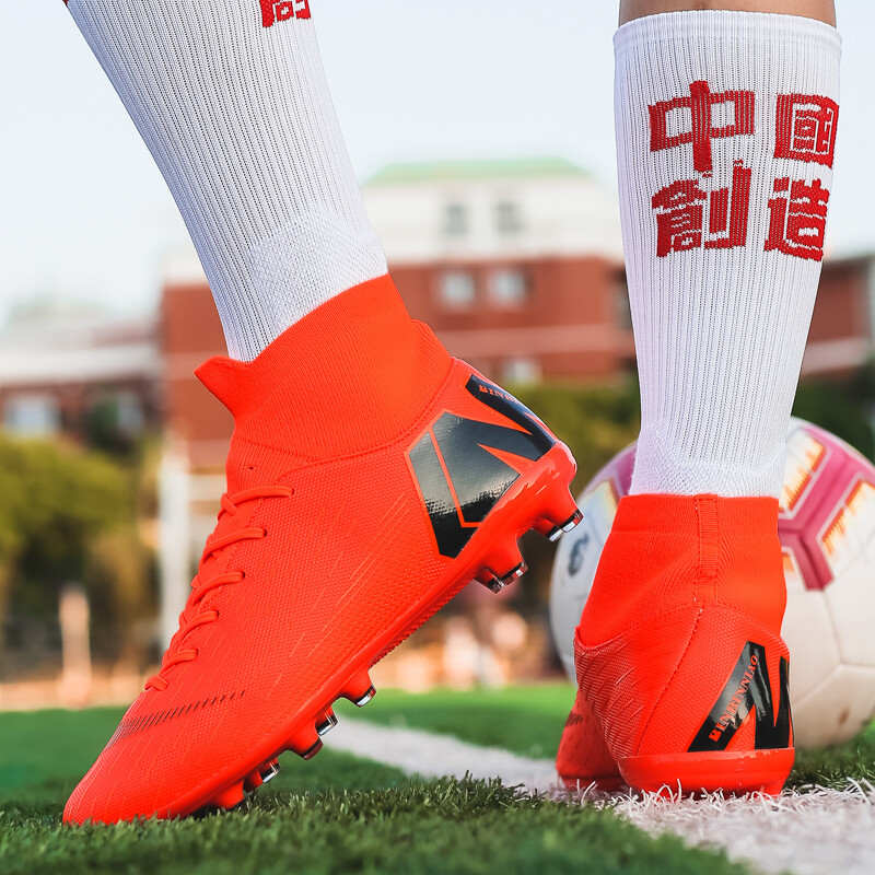 Νέα ανδρικά παπούτσια ποδοσφαίρου TF/AG Μπότες ποδοσφαίρου προπόνησης χλοοτάπητα Σφίγγες στον αστράγαλο Επαγγελματικά αντιολισθητικά ανδρικά αθλητικά παπούτσια για εξωτερικούς χώρους