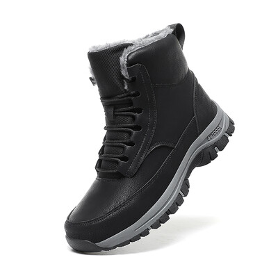 Ülisoojad karusnahaga talvesaapad Õues Lume Meeste Saapad Lumi Libisemisvastased Veekindlad Saapad Meeste Kingad Talvised botas High Top hombre
