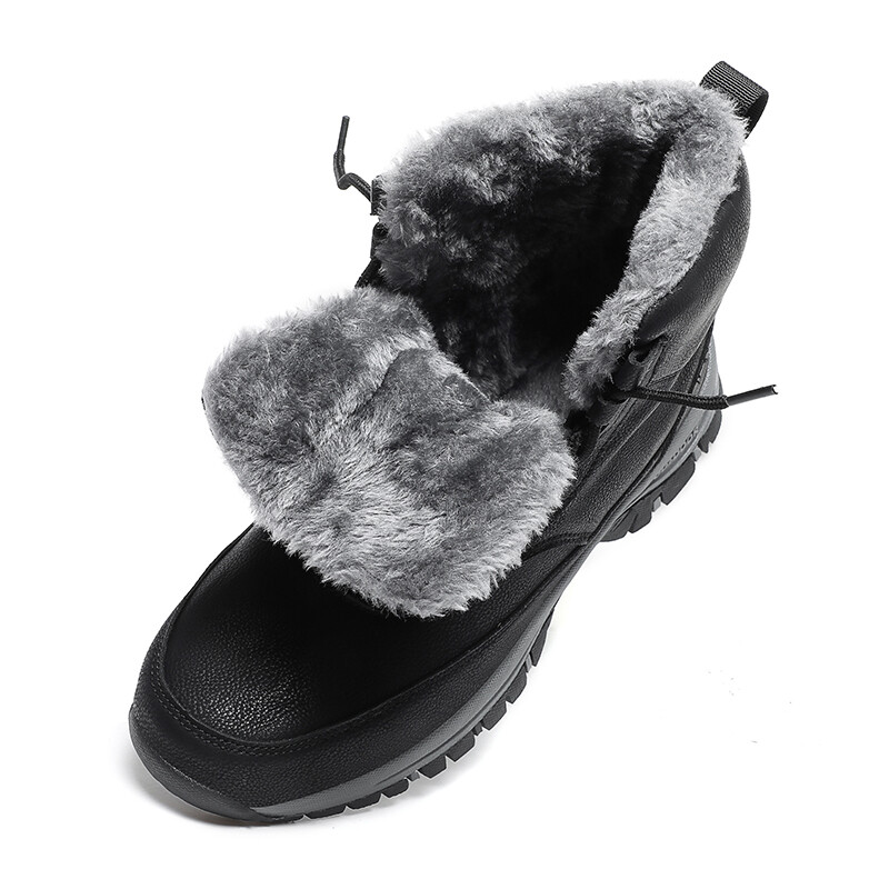 Szuper meleg téli csizma szőrmével Outdoor Snow Férfi csizmák Snow Csúszásgátló Vízálló csizmák Férfi Cipők Téli botas High Top hombre