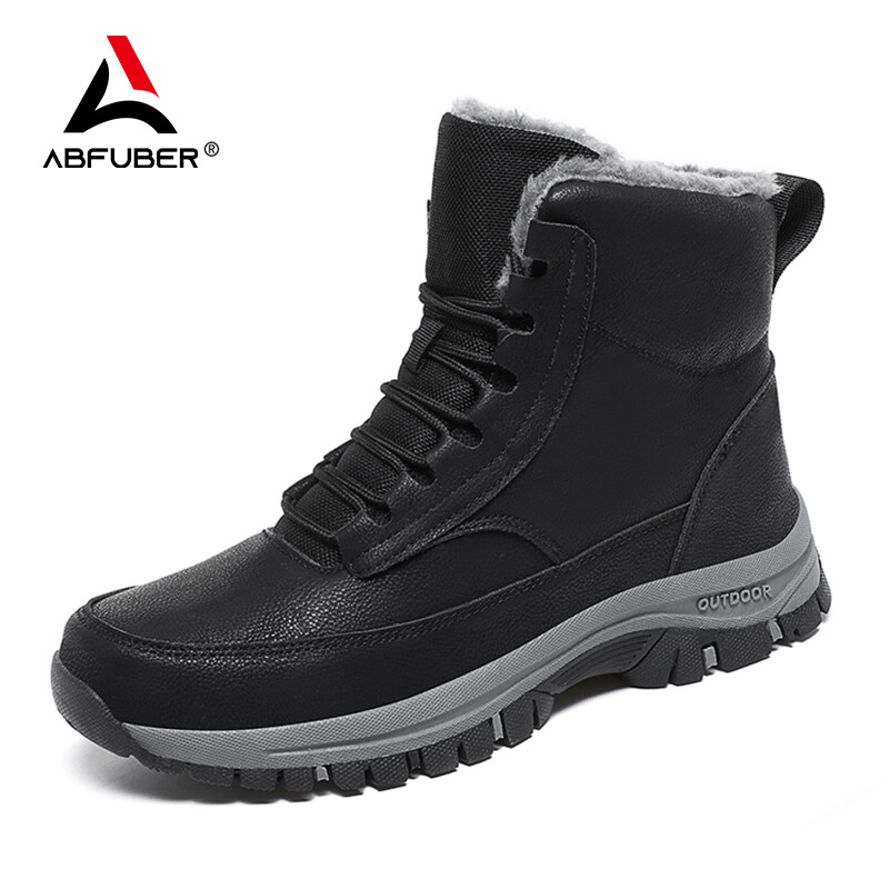 Szuper meleg téli csizma szőrmével Outdoor Snow Férfi csizmák Snow Csúszásgátló Vízálló csizmák Férfi Cipők Téli botas High Top hombre