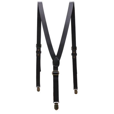 110*2 cm vintažinės natūralios odinės vyriškos/moteriškos pakabos su reguliuojamu diržu, bronzinės spalvos petnešomis ant Y formos nugaros petnešų