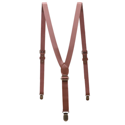 110*2 cm vintažinės natūralios odinės vyriškos/moteriškos pakabos su reguliuojamu diržu, bronzinės spalvos petnešomis ant Y formos nugaros petnešų