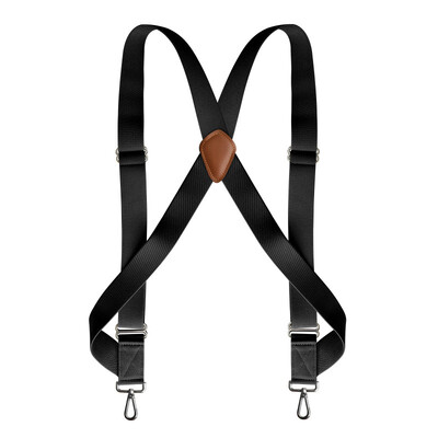 Traky Trucker pre mužov, pracovné, odolné, 3,5 cm široké, v tvare X, s 2 bočnými háčikmi, sponami, nastaviteľné elastické, veľké, vysoké