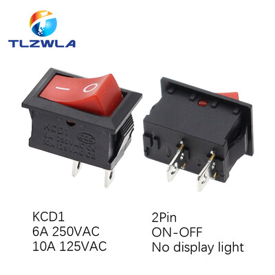 10 TK lüliti SISSE-VÄLJA KCD1 15*21mm 2-kontaktiline laevatüübi lüliti 6A 250V 10A 125V 15X21 klahvlüliti toitelüliti