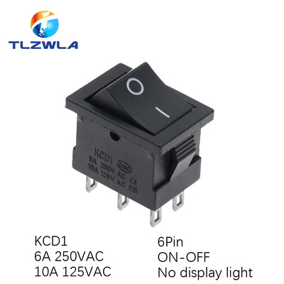10 TK lüliti SISSE-VÄLJA KCD1 15*21mm 2-kontaktiline laevatüübi lüliti 6A 250V 10A 125V 15X21 klahvlüliti toitelüliti